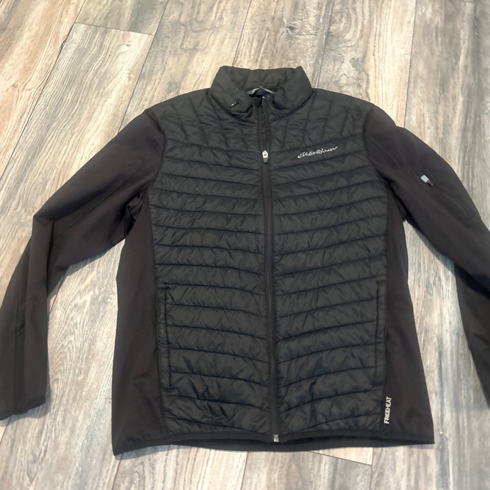Eddie Bauer Free Heat Jacket Men’s Large Quilted Primaloft Packable Full Zip